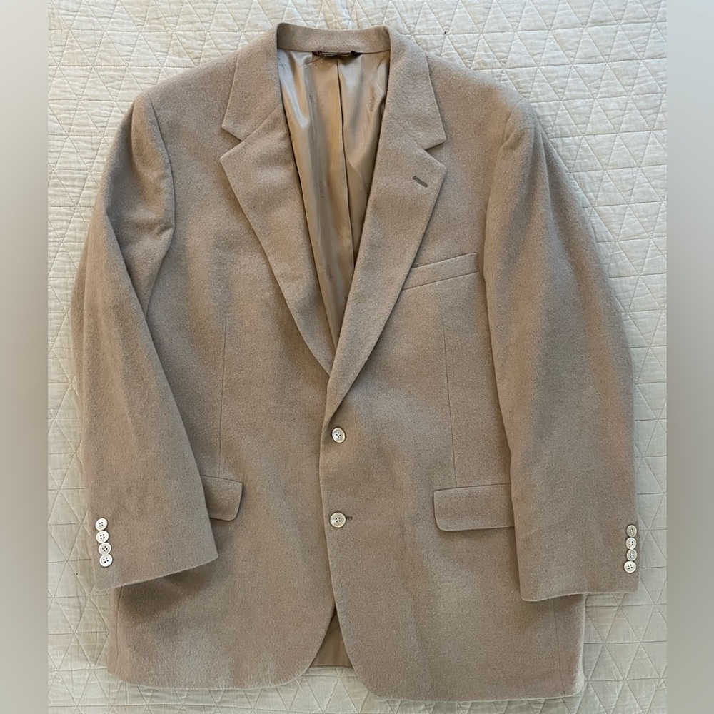 NORDSTROM‎ Vintage Thick Soft Pure Cashmere Jacket in Camel Size 44 L